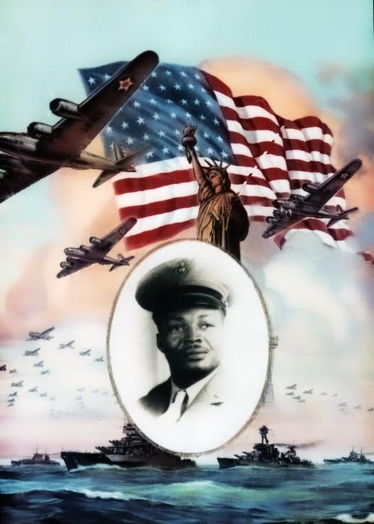 A postcard of Alfred Masters, the First Black American Marine