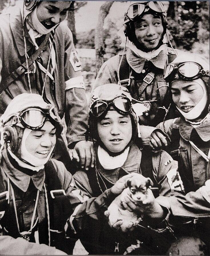 An image of kamikaze pilots.