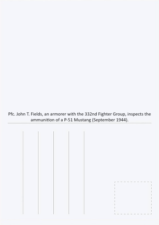 The back of a postcard.